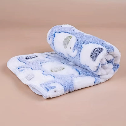 Soft and Cozy Cartoon Elephant Pet Blanket for Dogs and Cats Flannel Throw for Puppies and Kittens Universal Size Christmas Gift